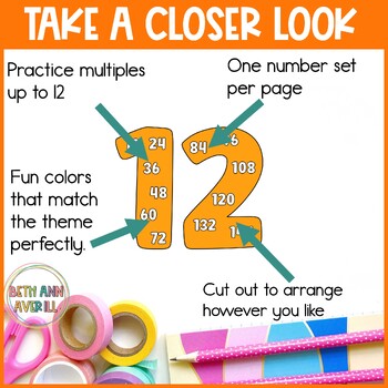Groovy Boho Skip Counting Numbers Posters for Classroom Decor