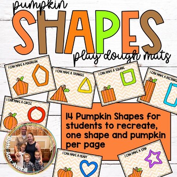 Pumpkin Shape Activity Play Dough Mats Fine Motor Halloween Playdough Mats