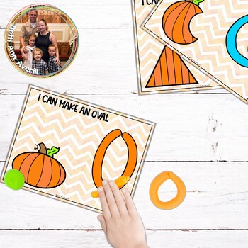 Pumpkin Shape Activity Play Dough Mats Fine Motor Halloween Playdough Mats