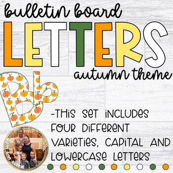 Fall Bulletin Board Letters for Halloween Theme & October Classroom Decor
