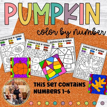 Pumpkin Color by Number Sense Coloring Worksheets Pumpkin Coloring Activities