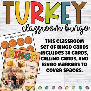 Thanksgiving Classroom Bingo Cards