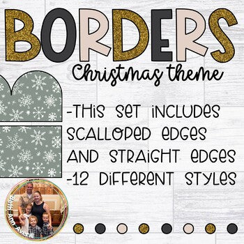Christmas Bulletin Board Borders Black and Pink Winter Classroom Decor