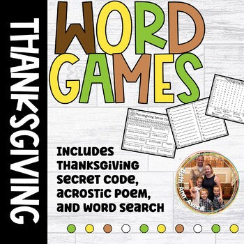 Thanksgiving Word Problems for Classroom Parties