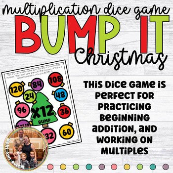 Christmas Multiplication Bump Game Math Dice