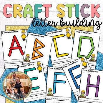 Popsicle Sticks Activities Upper Case Alphabet Letters Craft Task Cards