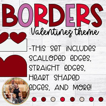 Valentine's Day Bulletin Board Borders Set