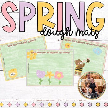 Spring Play Dough Mats for Preschoolers