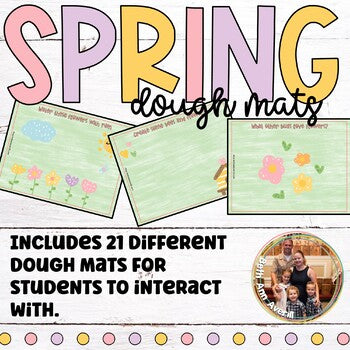 Spring Play Dough Mats for Preschoolers