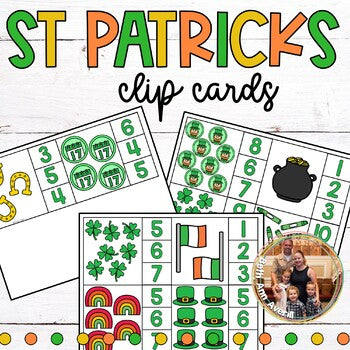 St Patrick's Day Counting Clip Cards