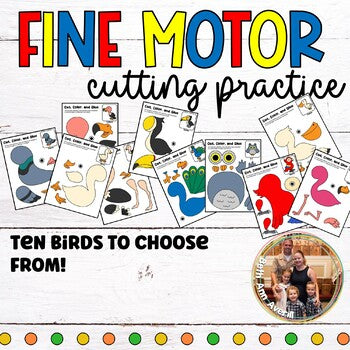 Cutting and Pasting Birds Paper Craft