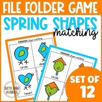 Spring File Folder Games Bird Shapes