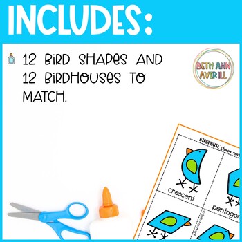 Spring File Folder Games Bird Shapes