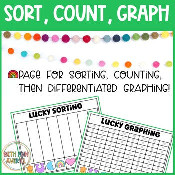 Lucky Charms Graphing St Patrick's Day Math Centers Sort and Count