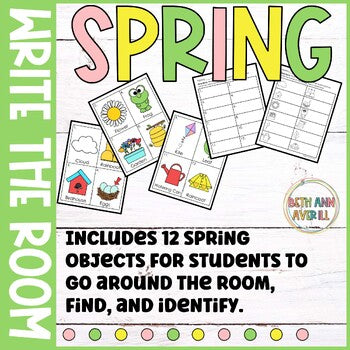 Spring Write the Room Kindergarten