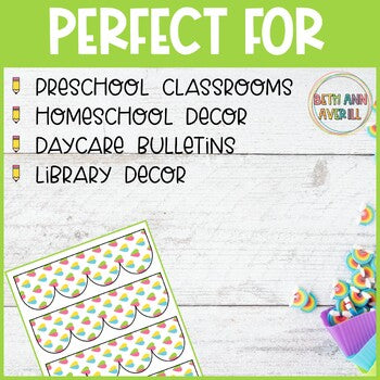 Spring Bulletin Board Borders Kit for March Printable Bulletin Board Borders