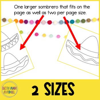 Cinco De Mayo hat craft Sombrero Template Hispanic Heritage Month Bulletin Board