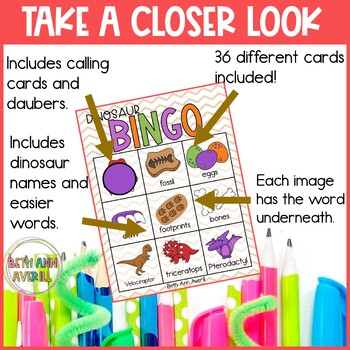 Dinosaur Bingo Cards Preschool All About Dinosaur Day Activities