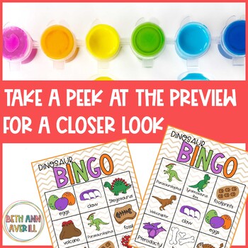 Dinosaur Bingo Cards Preschool All About Dinosaur Day Activities