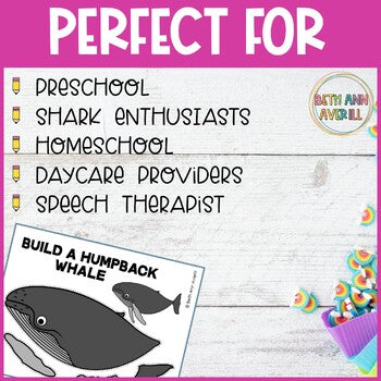 Shark Craft Cut and Paste Craft for Shark Activities and Shark Week Craft