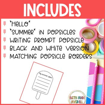 End of Year Bulletin Board Kit Hello Summer Popsicle Bulletin Board Borders
