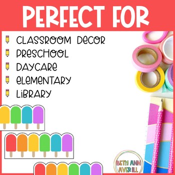 End of Year Bulletin Board Kit Hello Summer Popsicle Bulletin Board Borders