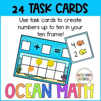 Ocean Counting Play Dough Mats Fine Motor Activities for Math in Kindergarten