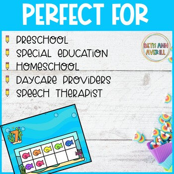 Ocean Counting Play Dough Mats Fine Motor Activities for Math in Kindergarten