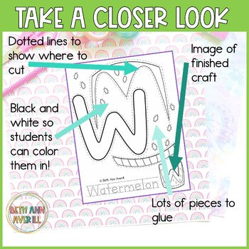 Uppercase Alphabet Letter Crafts Cut and Paste Create Your Own Alphabet Book