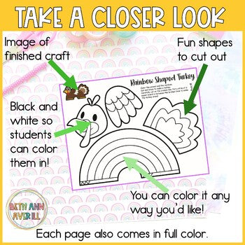 Farm Rainbow Shaped Animal Crafts for Preschool Fine Motor Skills