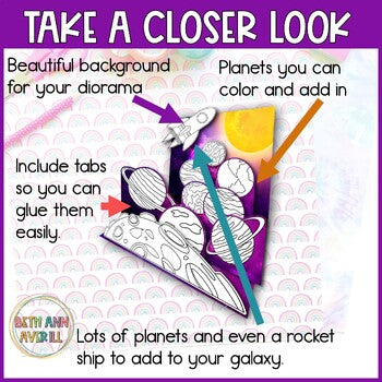 Solar System Diorama Printable Craft Activity Space Theme Project
