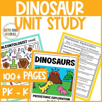All About Dinosaur Activities Thematic Unit PBL for Fossils and Paleontologists