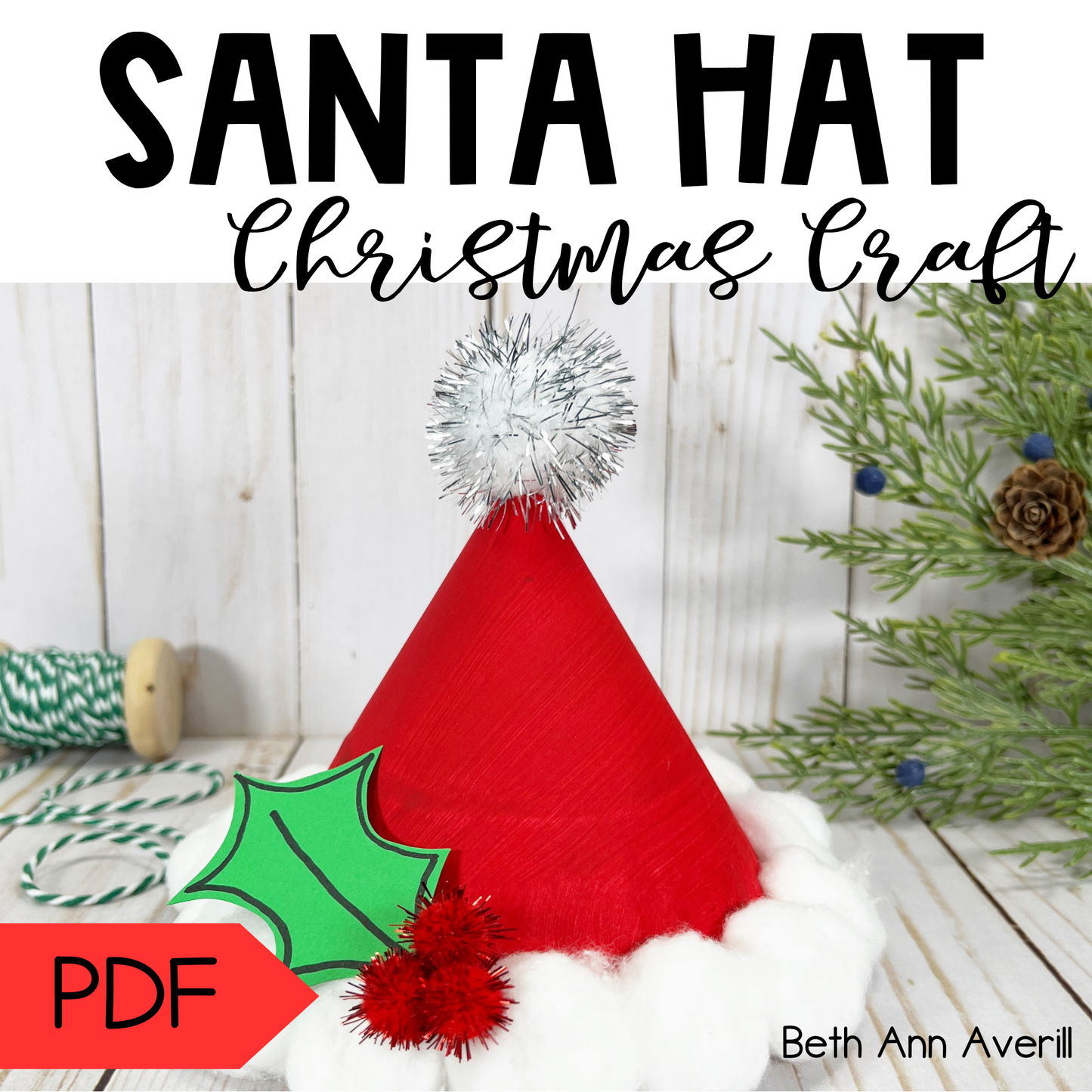 Paper Plate Santa Hat