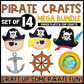 Pirate Paper Plate and Paper Cup Craft Bundle
