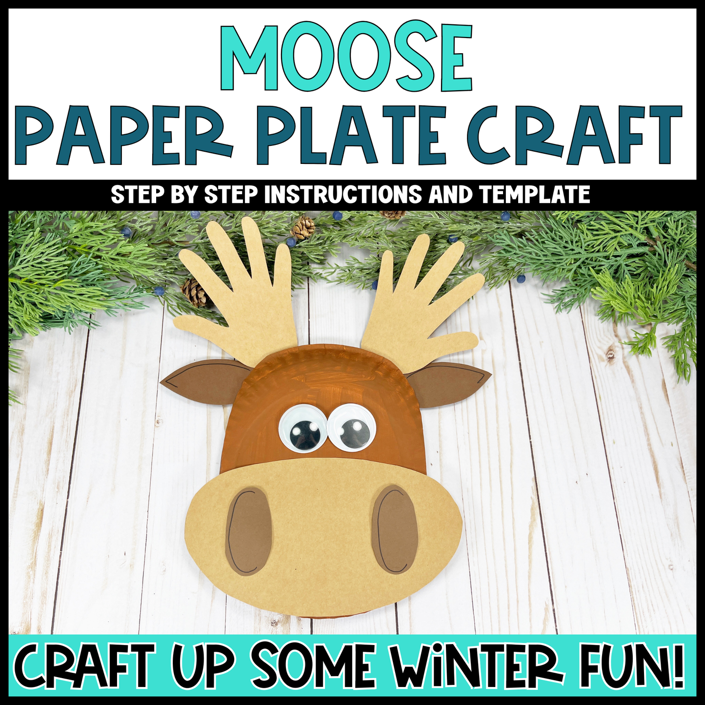 Moose Paper Plate Craft