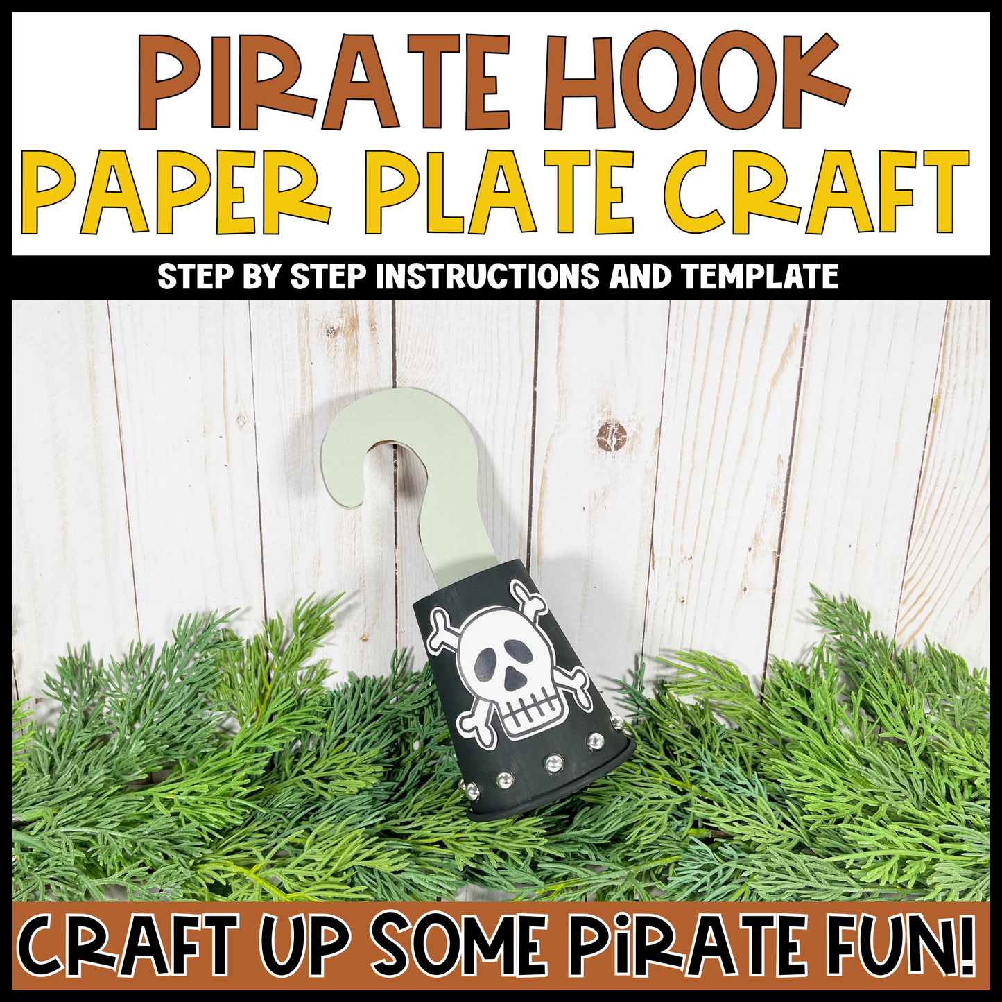 Pirate Paper Plate and Paper Cup Craft Bundle