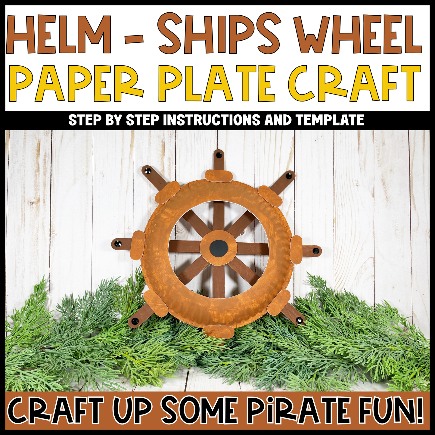 Pirate Paper Plate and Paper Cup Craft Bundle
