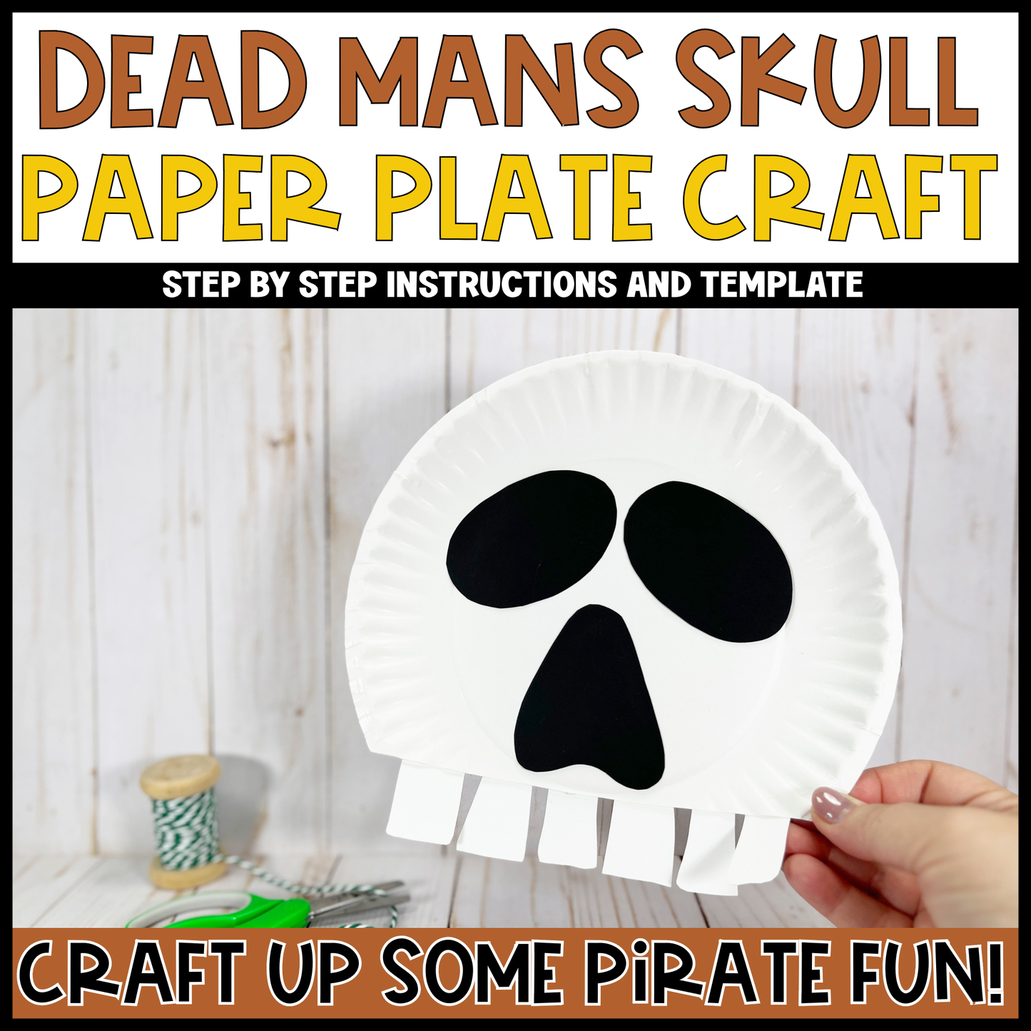 Dead Mans Skull Paper Plate Craft