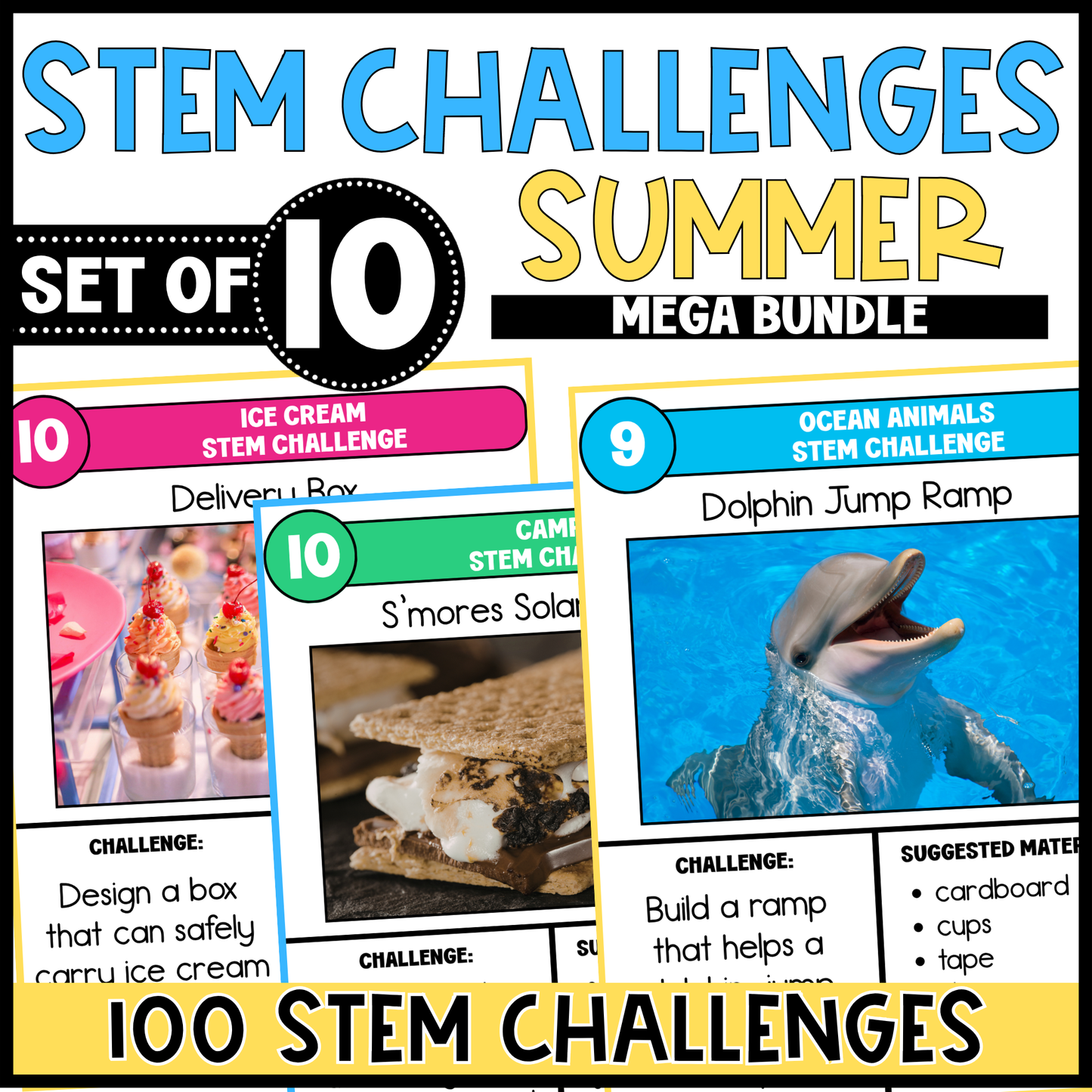 Summer STEM Challenges Bundle | 10 Themed STEM Activities | Science Centers