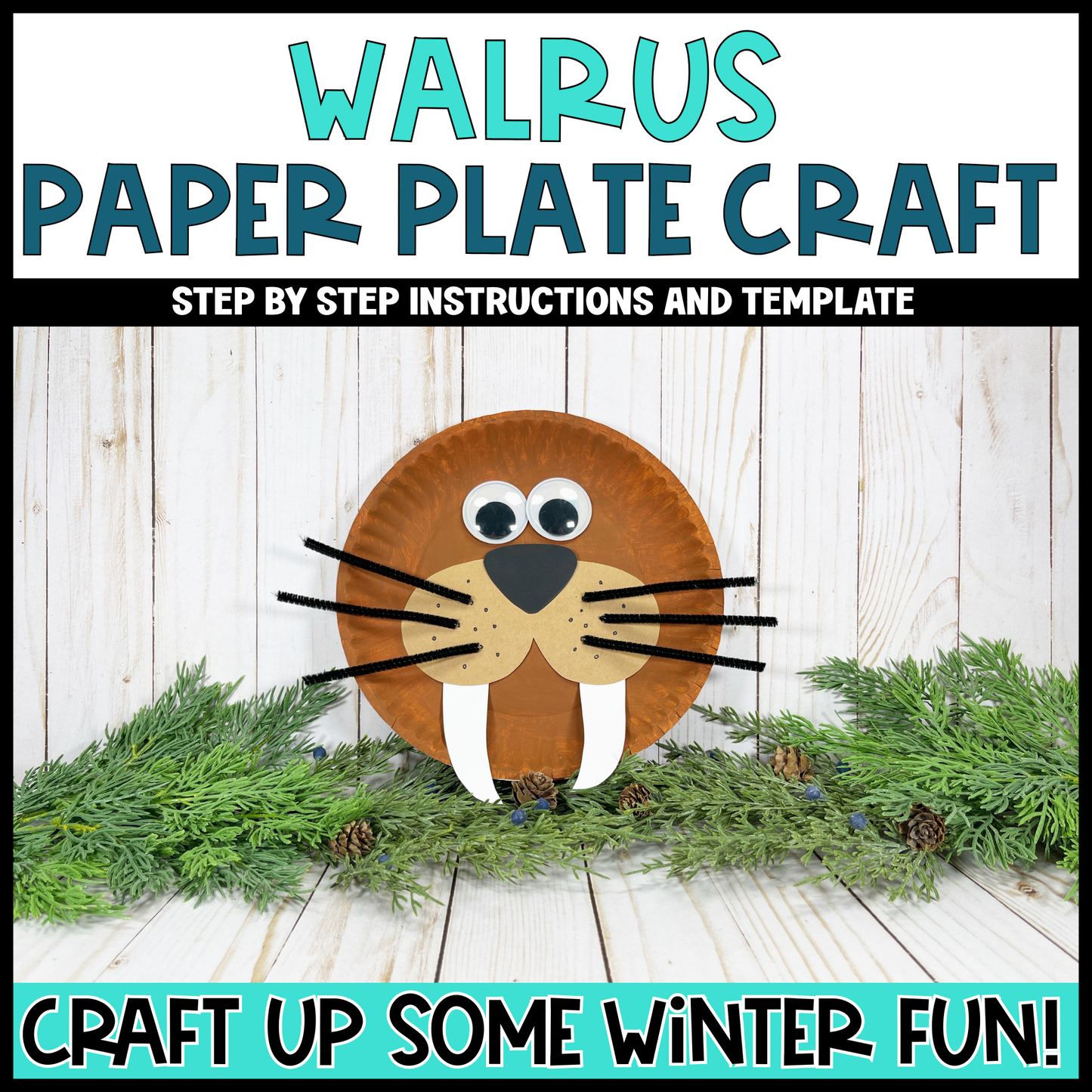Walrus Paper Plate Craft