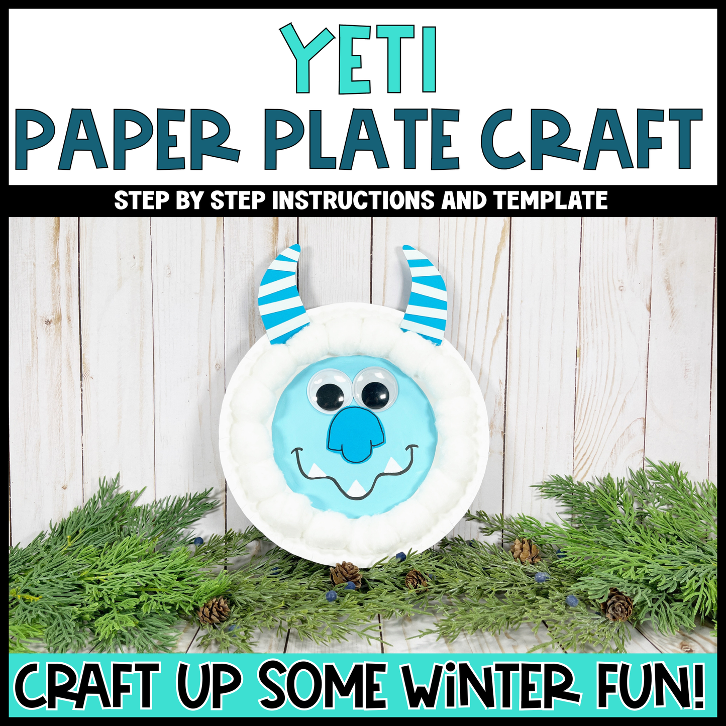 Yeti Paper Plate Craft