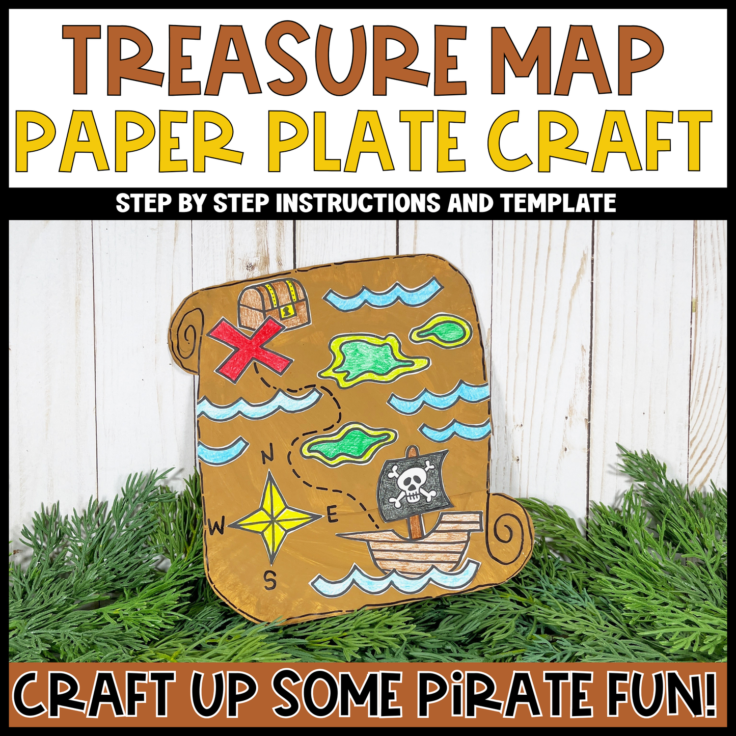 Pirate Paper Plate and Paper Cup Craft Bundle