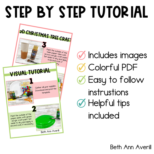 3D Paper Plate Christmas Tree Craft