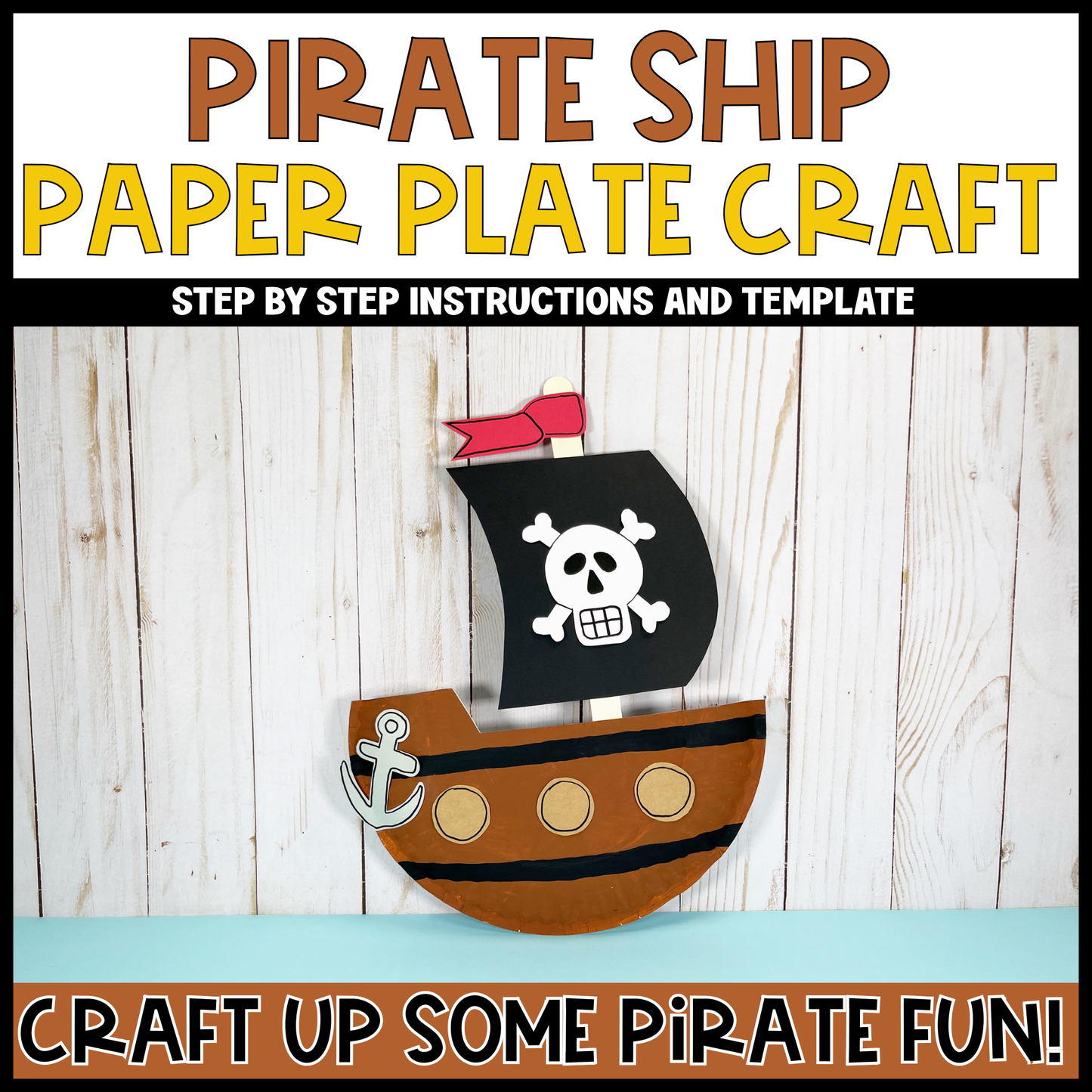 Pirate Paper Plate and Paper Cup Craft Bundle