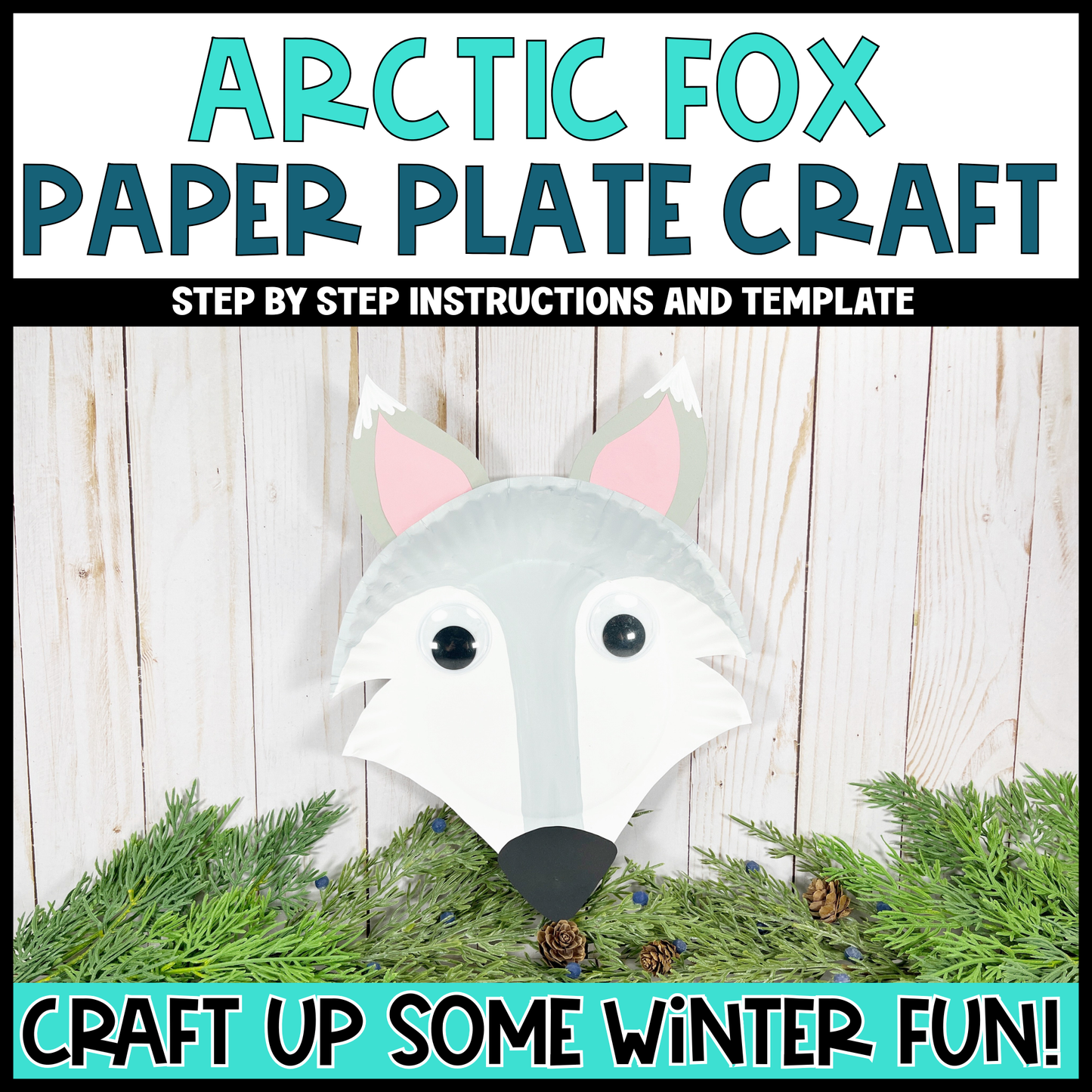 Arctic Fox Paper Plate Craft