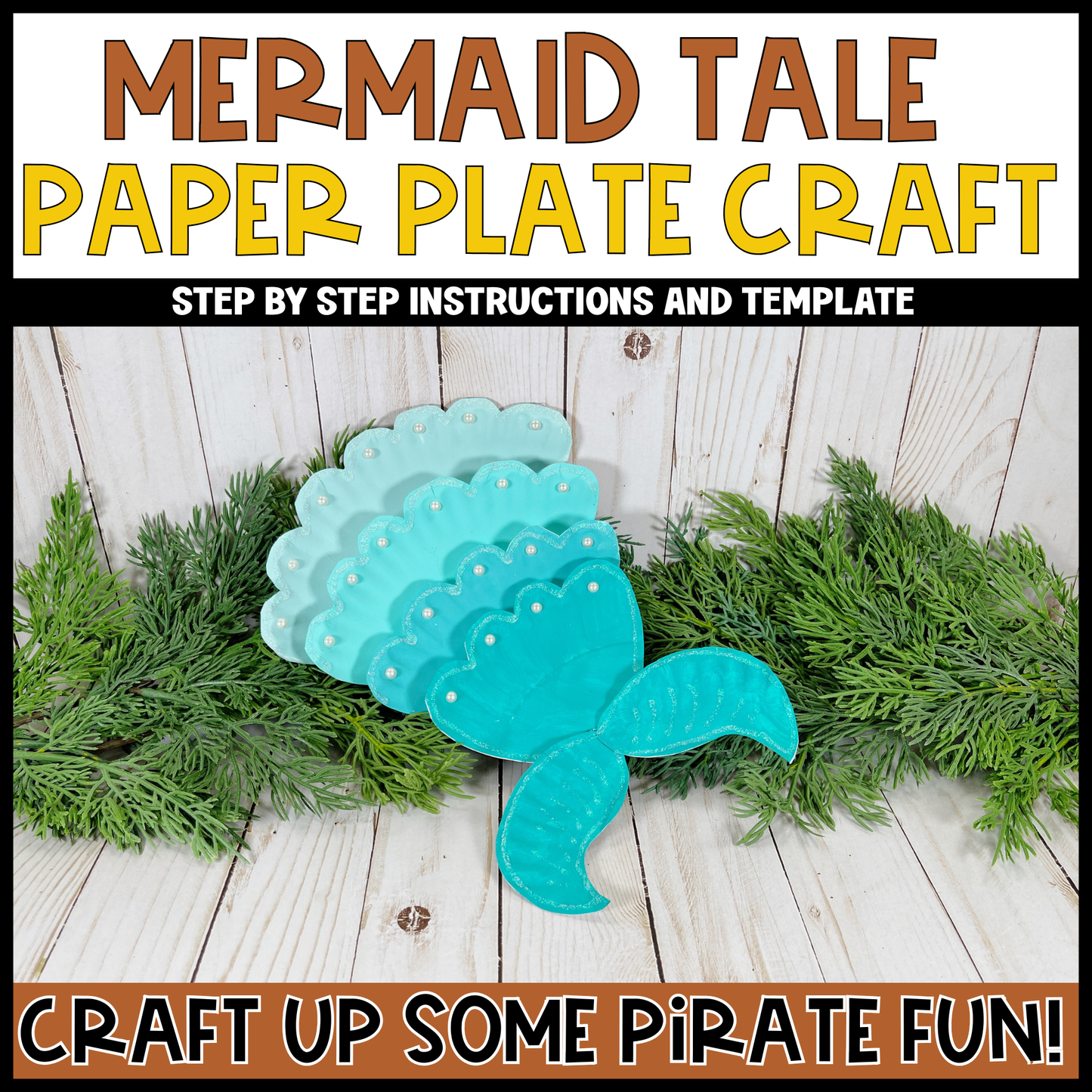 Pirate Paper Plate and Paper Cup Craft Bundle