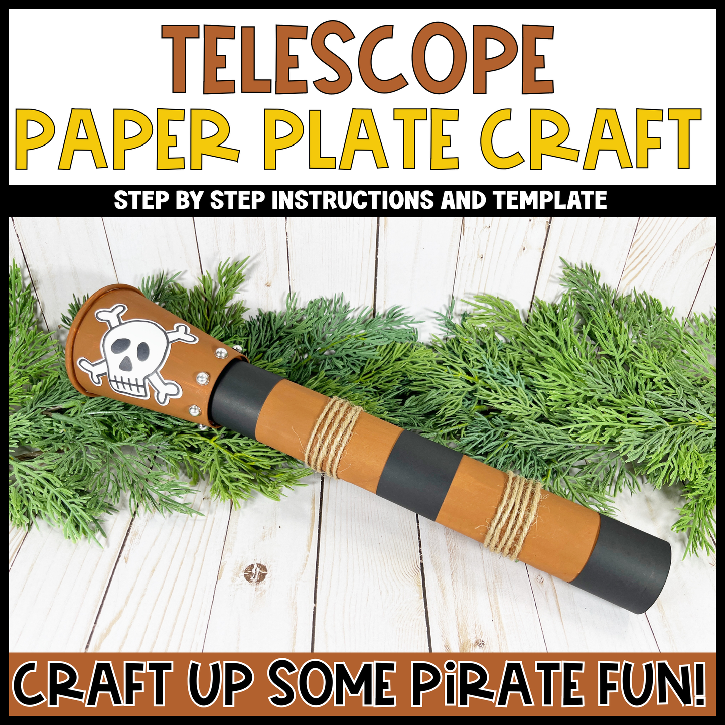 Pirate Paper Plate and Paper Cup Craft Bundle