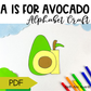 Letter a is for avocado craftivity letter of the week Alphabet Craft