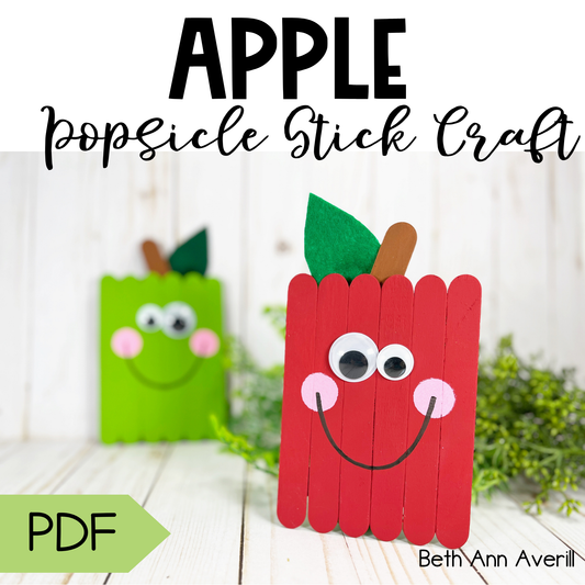 Apple Popsicle Stick Craft