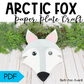 Arctic Fox Paper Plate Craft
